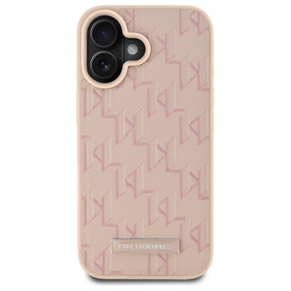 Husa pentru iPhone 16 Leather MagSafe, Karl Lagerfeld - Roz - 2 | YEO