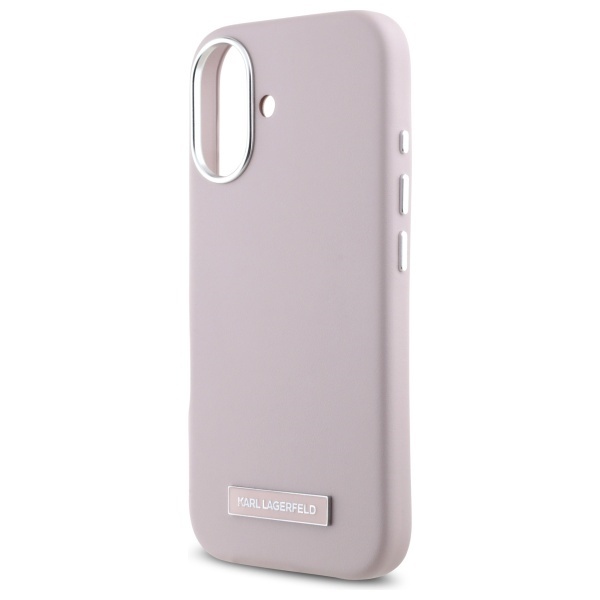 Husa pentru iPhone 16 Leather MagSafe, Karl Lagerfeld - Roz - 1 | YEO