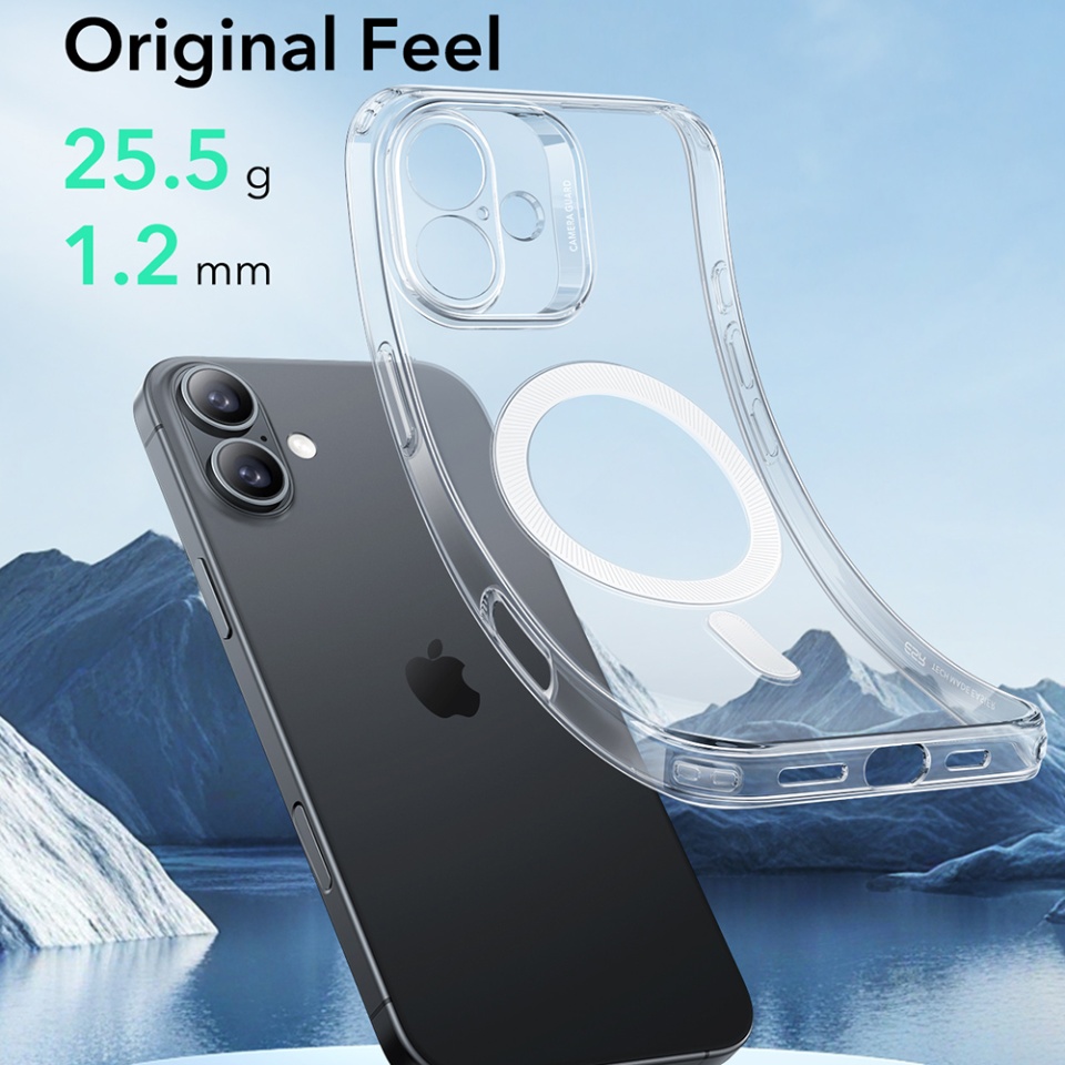 Husa pentru iPhone 16 Plus, slim MagSafe, ESR Zero HaloLock - Transparenta - 3 | YEO