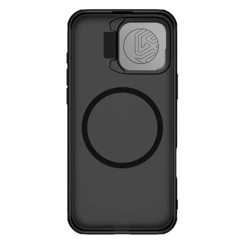 Husa pentru iPhone 16 Pro cu inel magnetic si protectie camera Nillkin CamShield - Negru - 1 | YEO