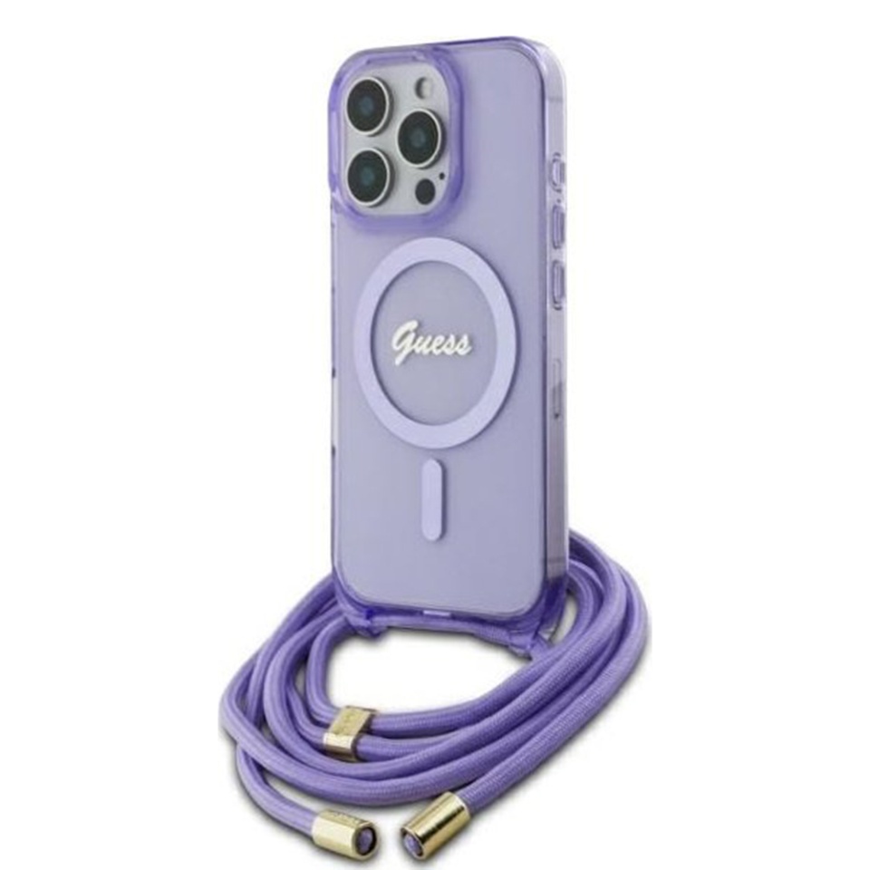 Husa pentru iPhone 16 Pro, Karl Lagerfeld, IML Crossbody MagSafe, Purple