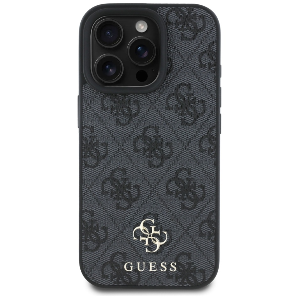 Husa pentru iPhone 16 Pro Max, Guess, 4G Small and Classic Logo MagSafe, Protectie Slim, Negru - 2 | YEO
