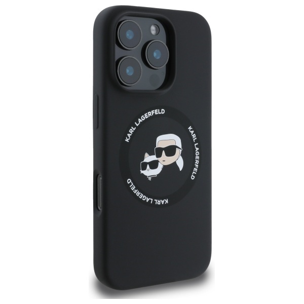 Husa pentru iPhone 16 Pro Max, Silicone MagSafe, Karl Lagerfeld - Negru - 3 | YEO