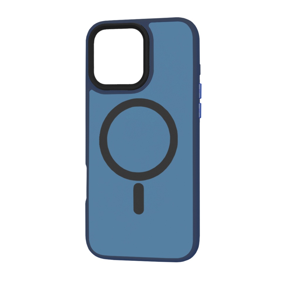 Husa pentru iPhone 16 Pro Max, SKYDDAR INNOVATION, HaloFrost MagSafe, Antisoc, set cu sticker, Bleumarin - 3 | YEO