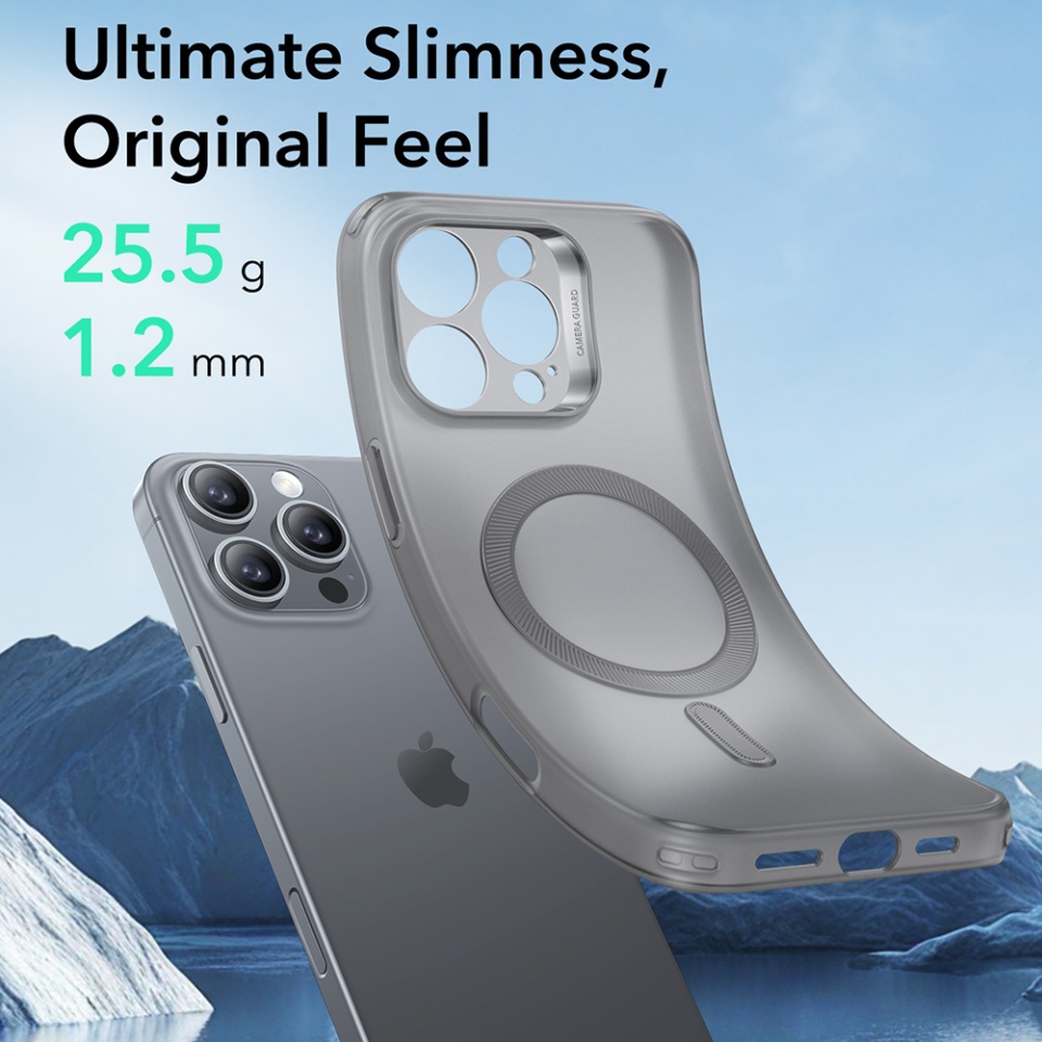 Husa pentru iPhone 16 Pro Max, slim MagSafe, ESR Zero HaloLock - Gri - 3 | YEO