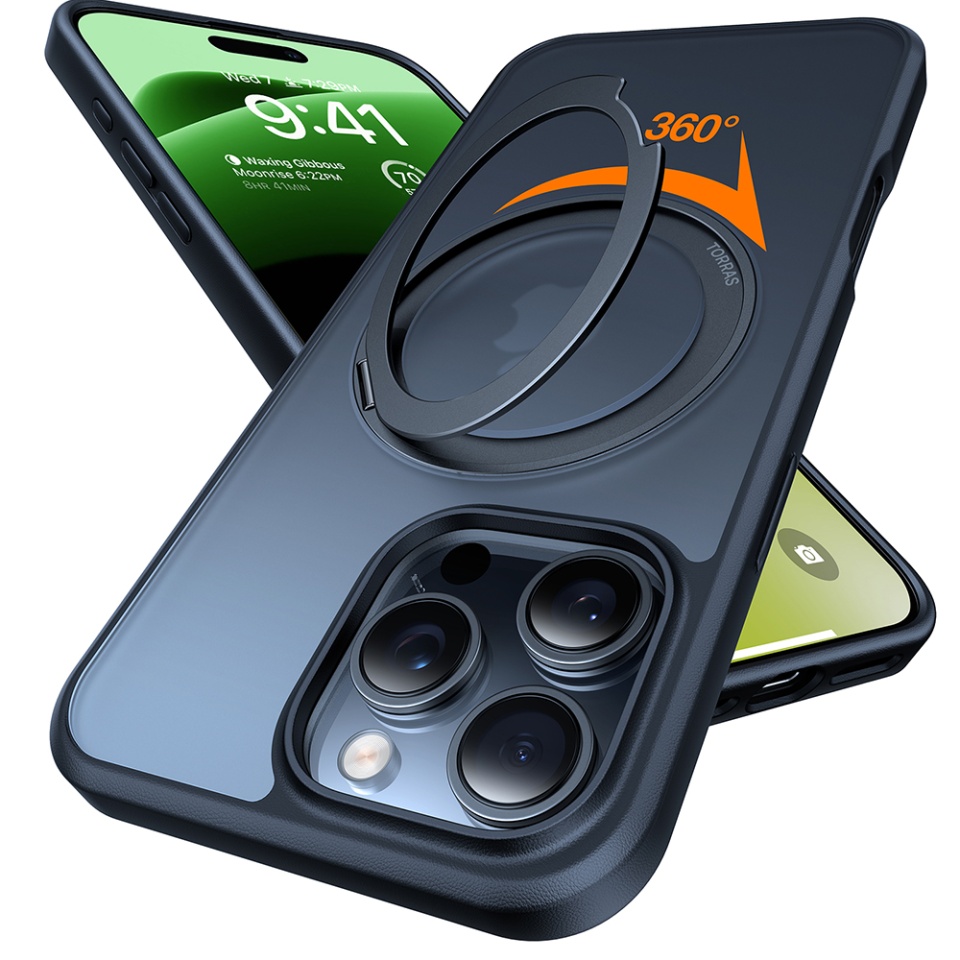 Husa pentru iPhone 16 Pro Max, Torras Ostand Pro MagSafe, Negru - 3 | YEO