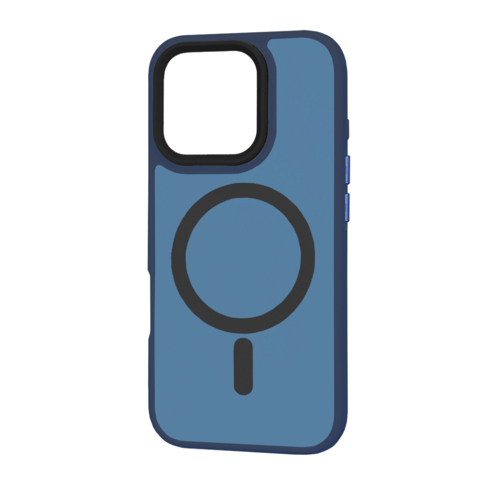 Husa pentru iPhone 16 Pro, SKYDDAR INNOVATION, HaloFrost MagSafe, Antisoc, set cu sticker, Bleumarin - 3 | YEO
