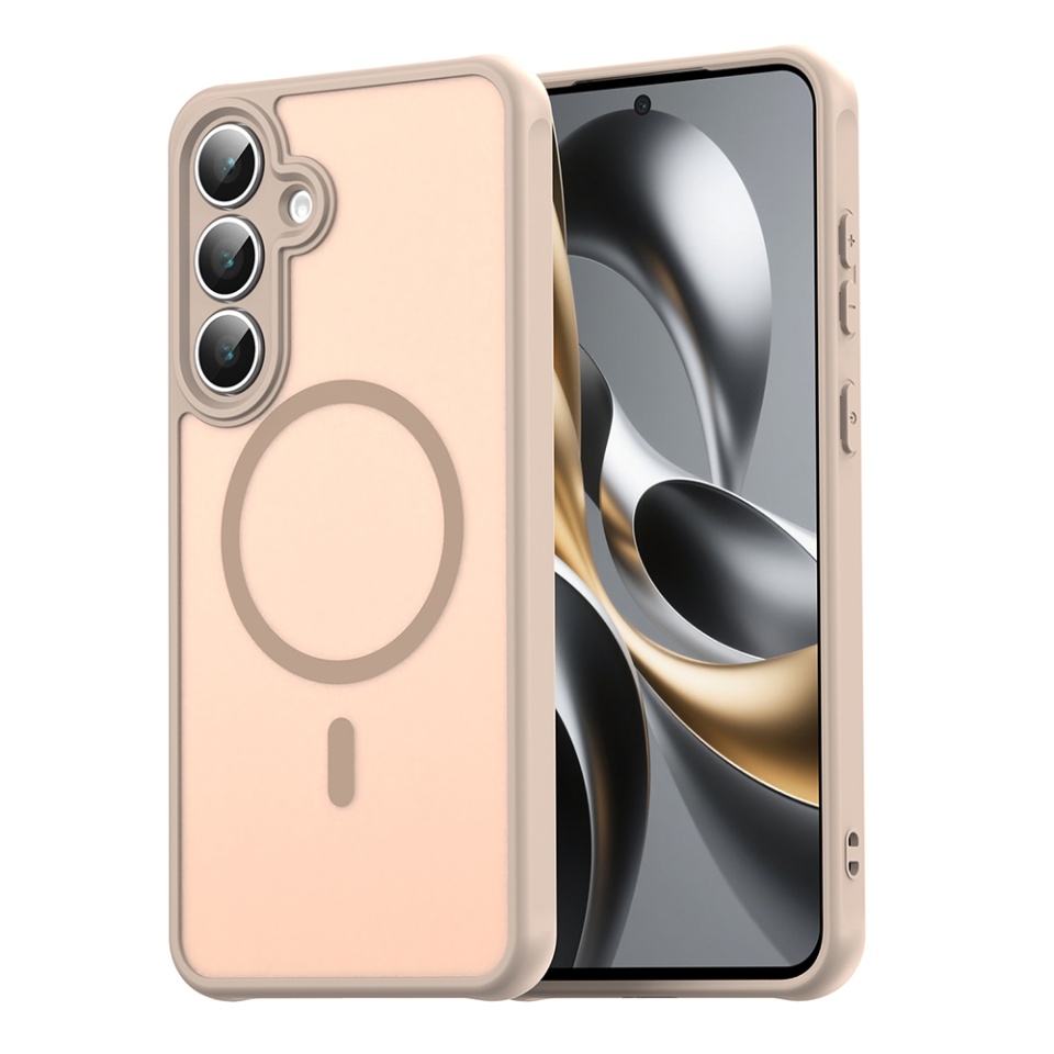 Husa pentru iPhone 16 Pro, SKYDDAR INNOVATION, HaloFrost MagSafe II, Antisoc, set cu sticker, Auriu