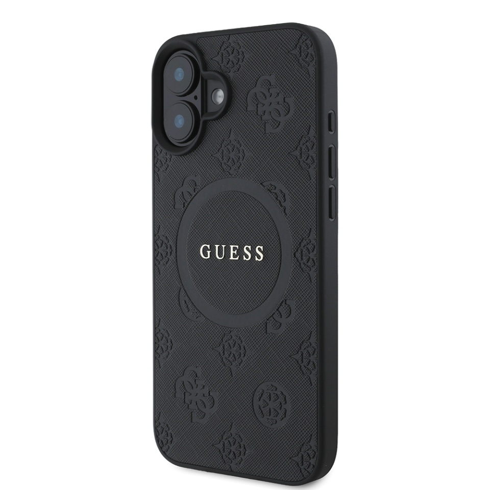 Husa pentru iPhone 16 Saffiano MagSafe, Guess - Negru - 3 | YEO