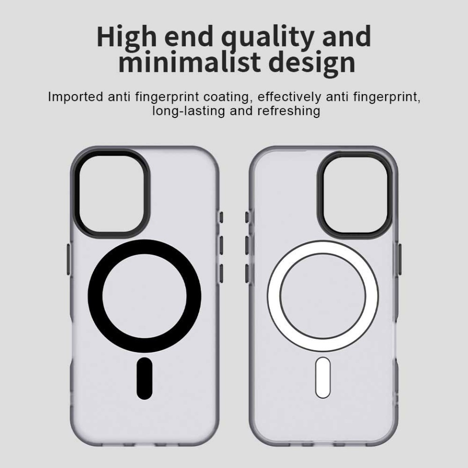Husa pentru iPhone 16, SKYDDAR INOVATION, CandyCase, Magsafe, set cu sticker, Negru - 1 | YEO