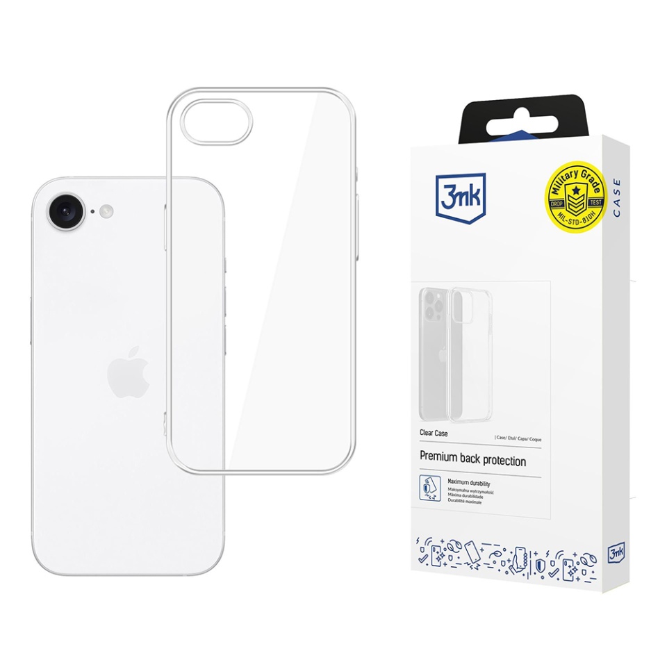 Husa pentru iPhone 16e, din silicon, 3mk Clear Case, Transparent