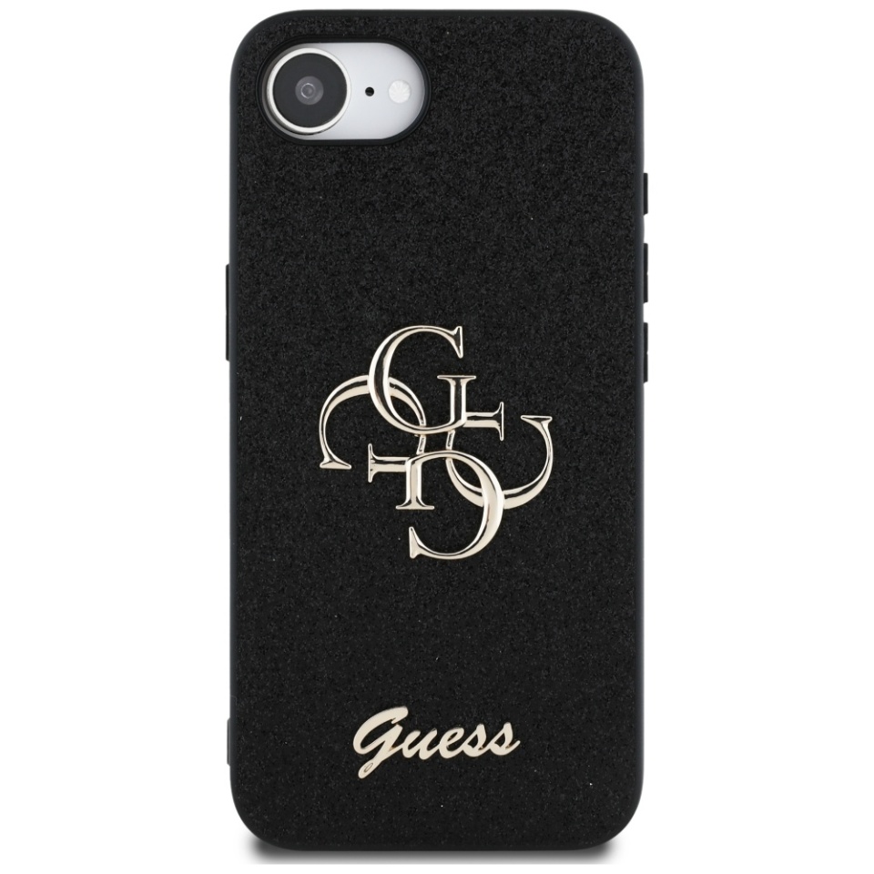 Husa pentru iPhone 16e, Glitter Fixed Big 4G, Protectie Slim, Guess, Negru - 1 | YEO