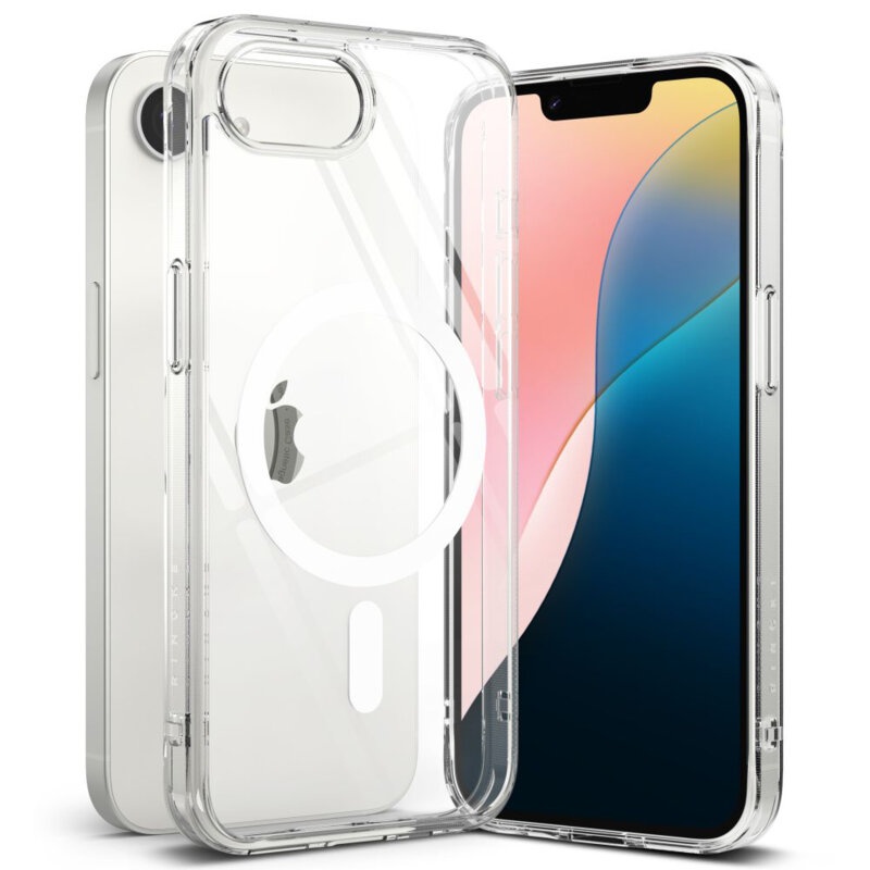 Husa pentru iPhone 16e, SKYDDAR INNOVATION, Shockproof MagSafe, Transparenta, set cu sticker - 2 | YEO