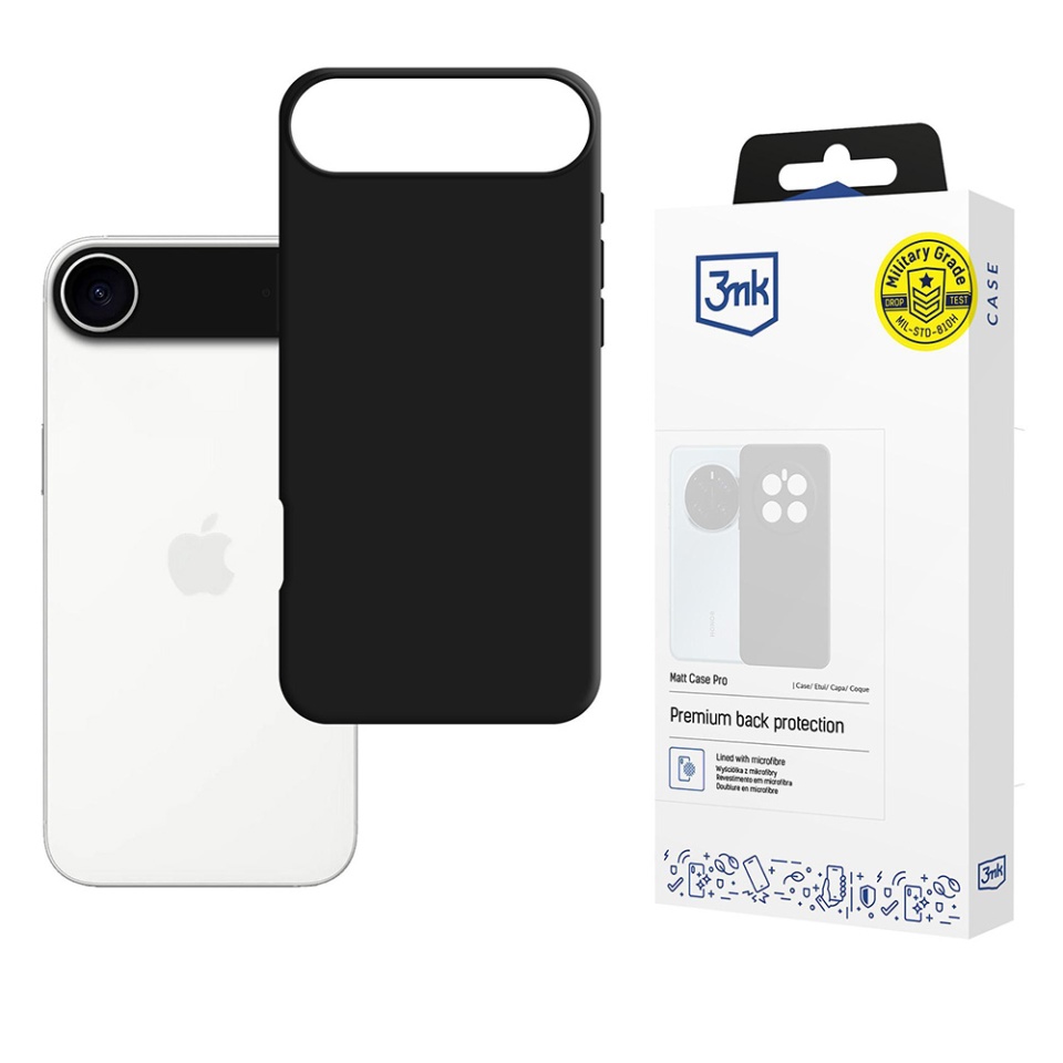 Husa pentru iPhone 17 Air, 3mk Matt Case, Negru