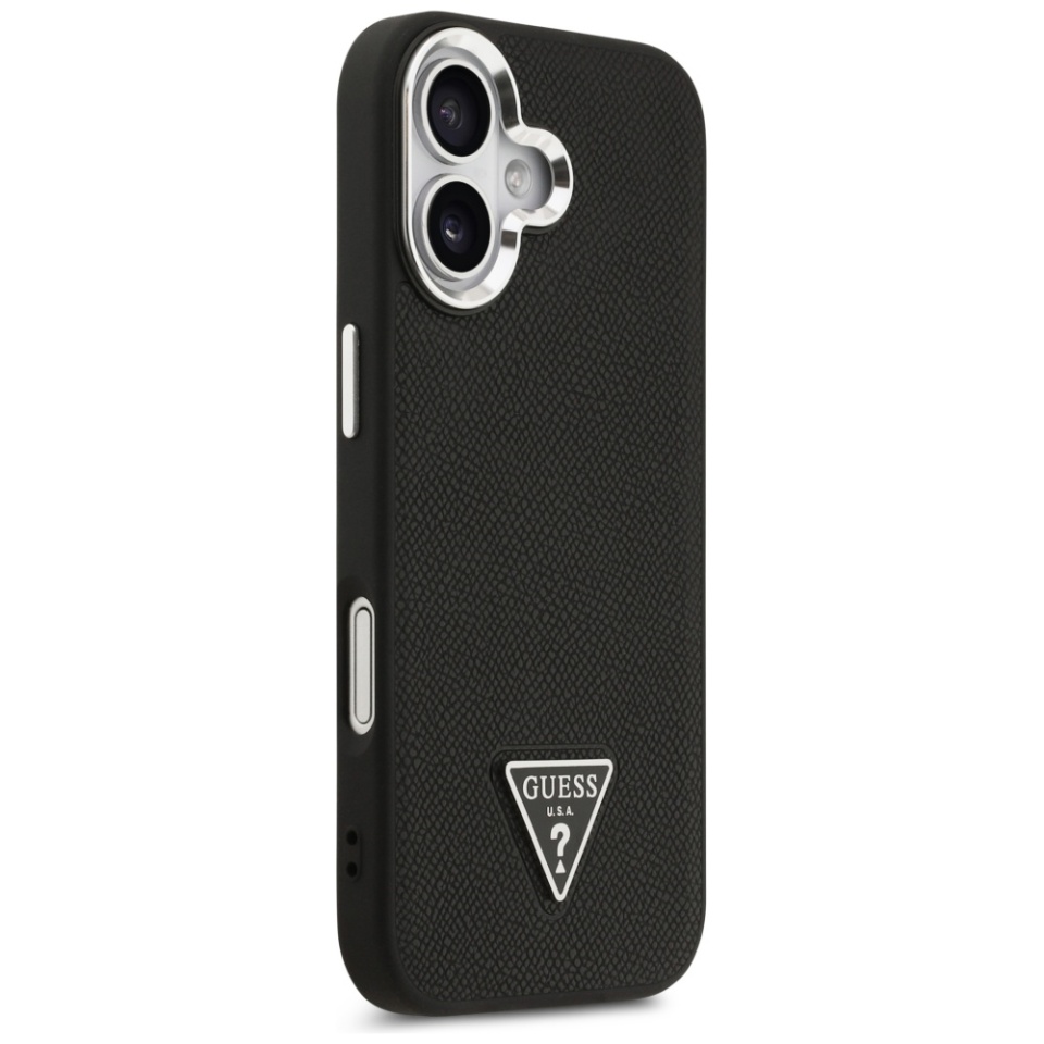 Husa pentru iPhone 17, Grained Triangle, Guess, Negru - 1 | YEO