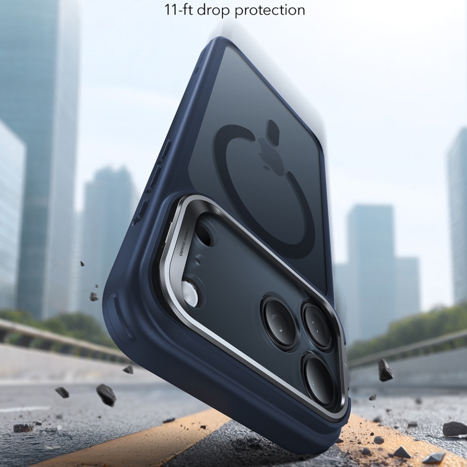 Husa pentru iPhone 17 Pro Max, slim, ESR Classic Hybrid HaloLock Kickstand, Bleu - 1 | YEO