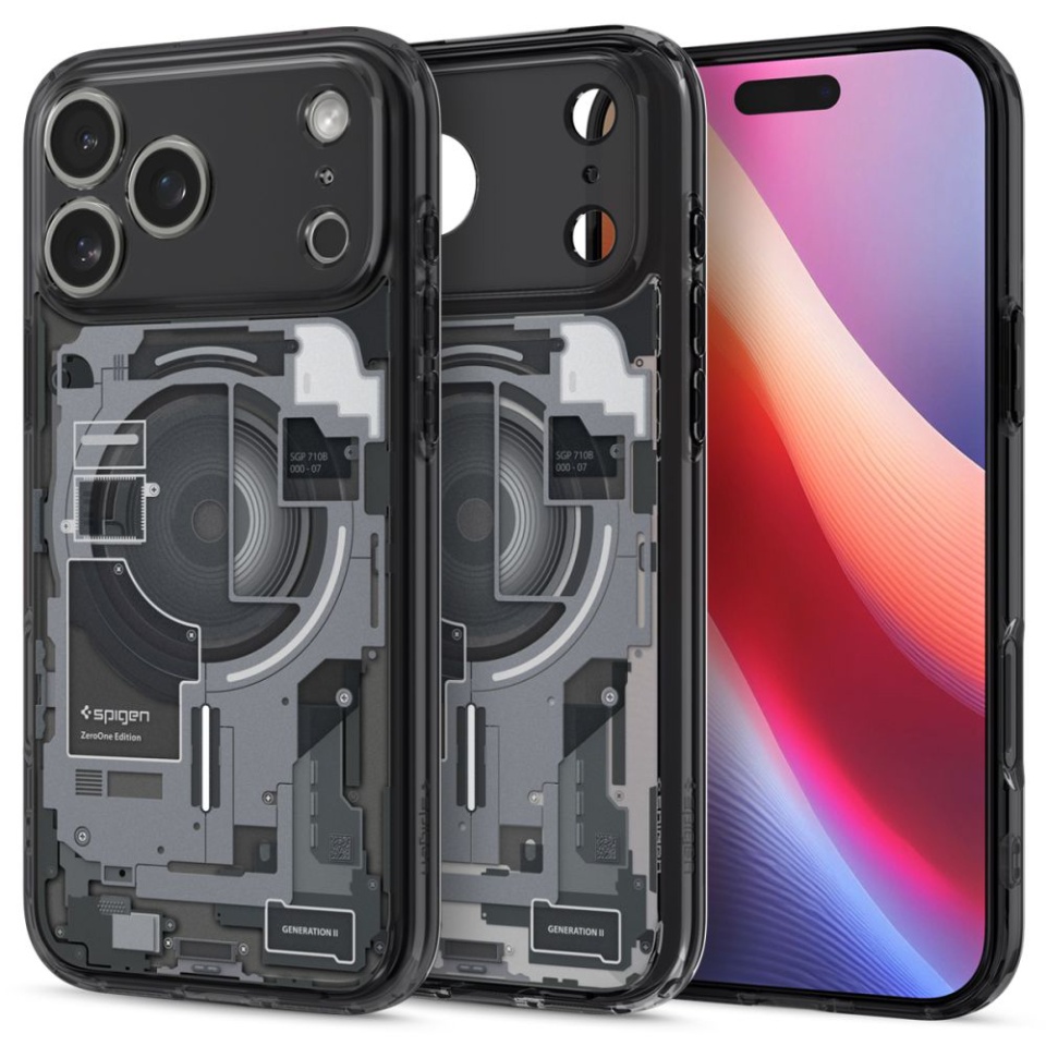 Husa pentru iPhone 17 Pro Max, Spigen Ultra Hybrid Zero One - Negru