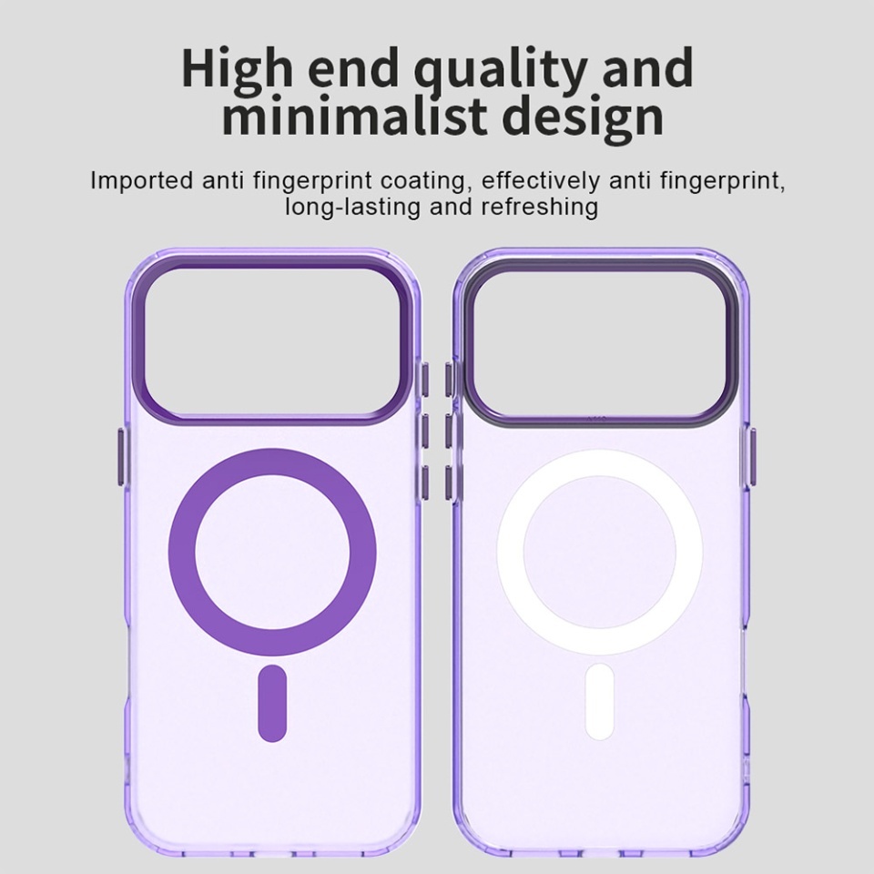 Husa pentru iPhone 17 Pro, SKYDDAR INOVATION, CandyCase, Magsafe, set cu sticker, Mov - 1 | YEO