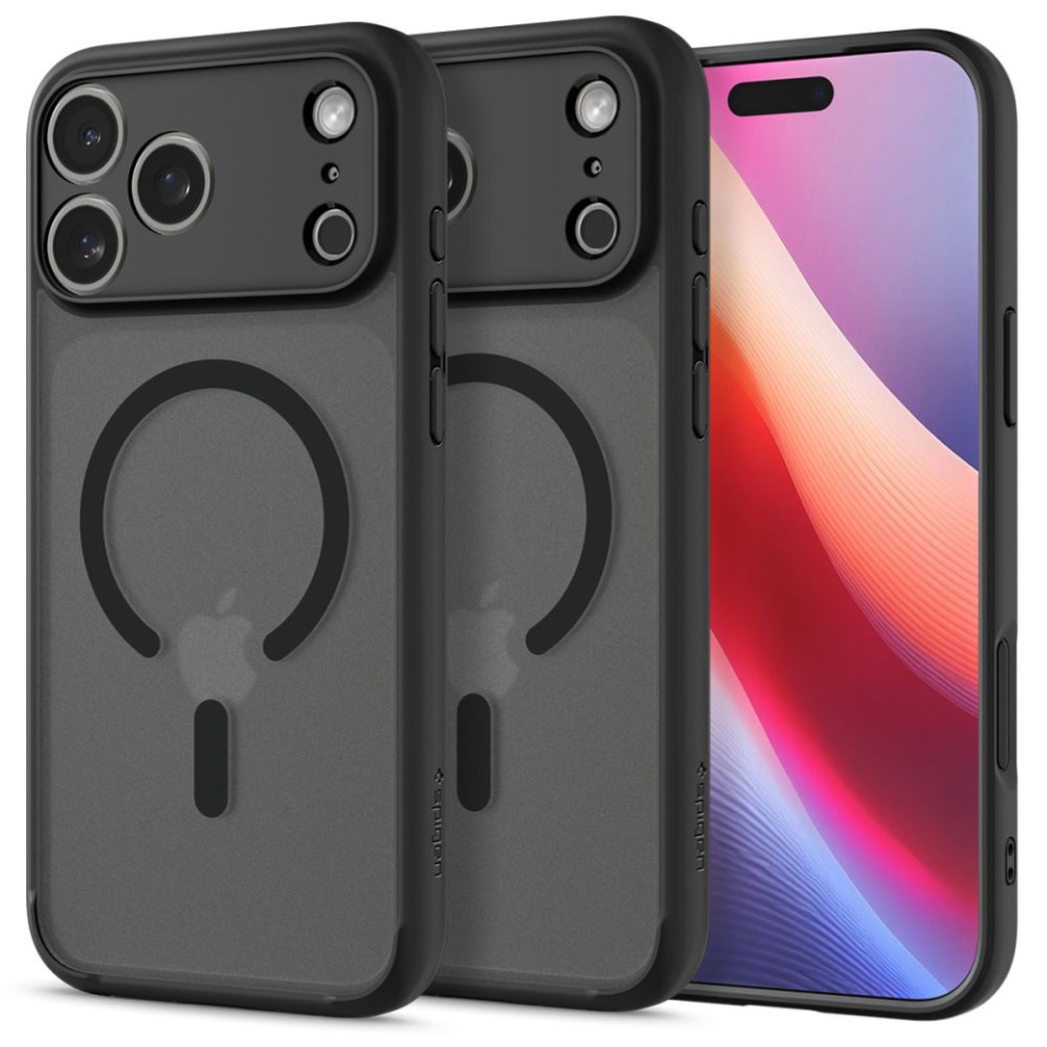 Husa pentru iPhone 17 Pro, Ultra Hybrid T MagSafe, Spigen, Cenusiu
