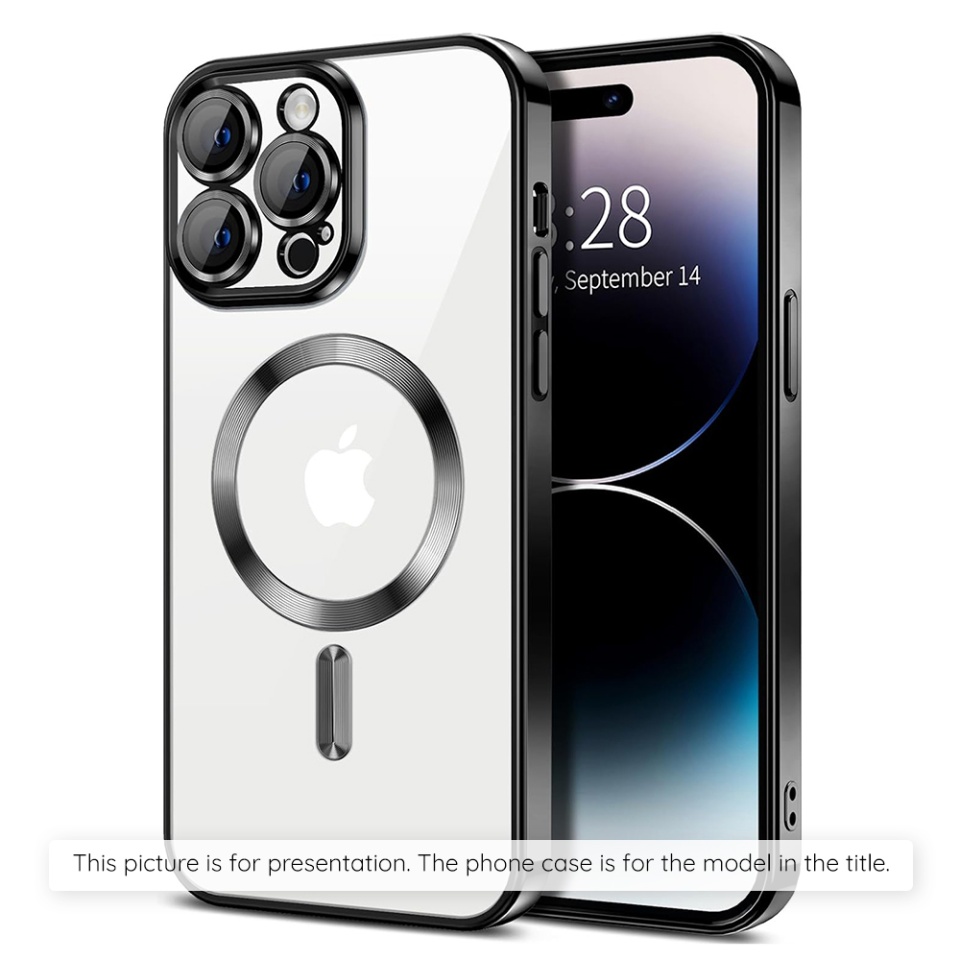 Husa pentru iPhone 17, SKYDDAR INNOVATION, Luxury Shield Magsafe, Protectie Antisoc, set cu sticker, Negru
