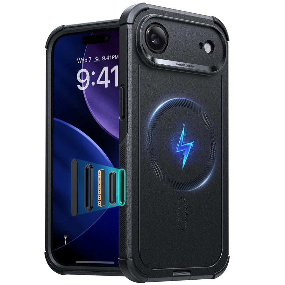 Husa pentru iPhone Air, Magsafe, ESR Cyber Halolock, Negru