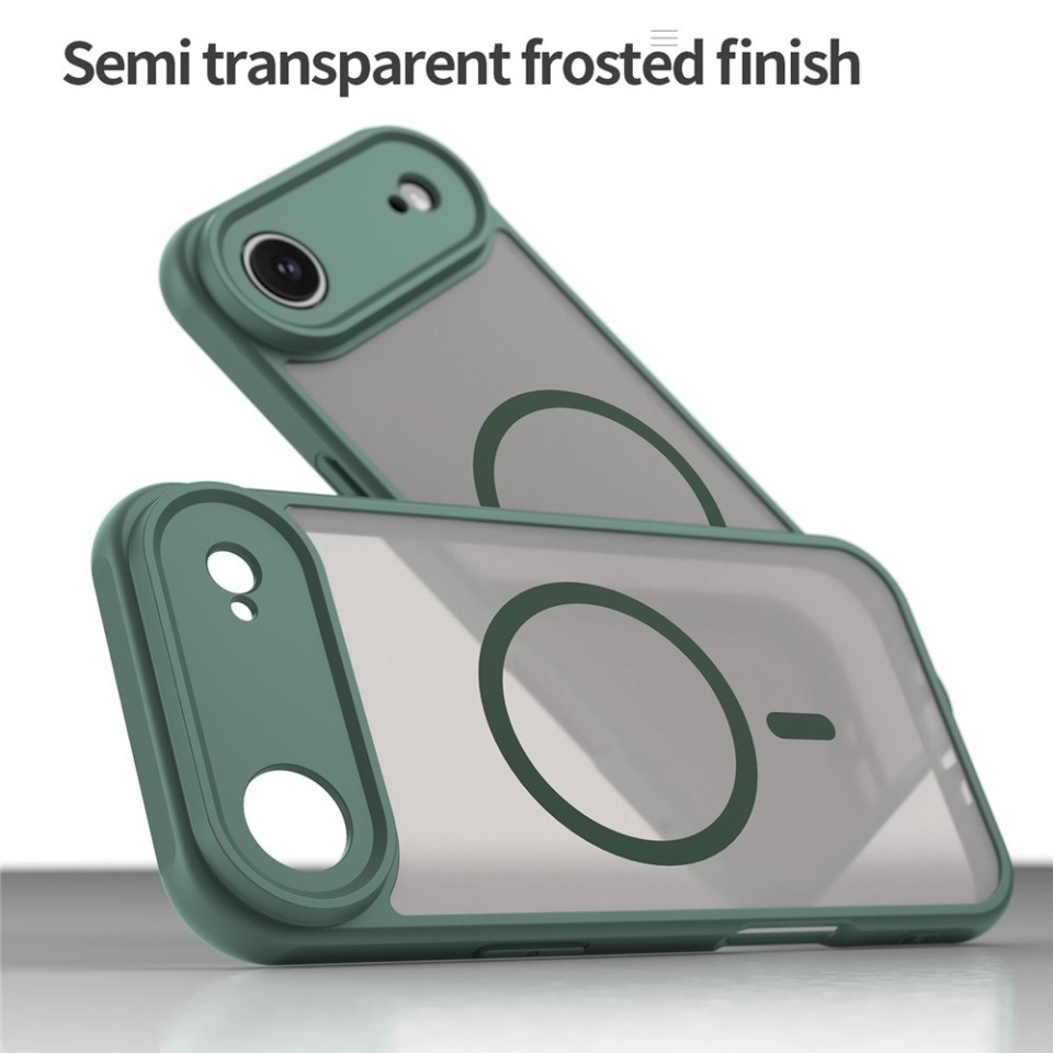 Husa pentru iPhone Air, SKYDDAR INNOVATION, HaloFrost MagSafe II, Antisoc, set cu sticker, Verde - 2 | YEO