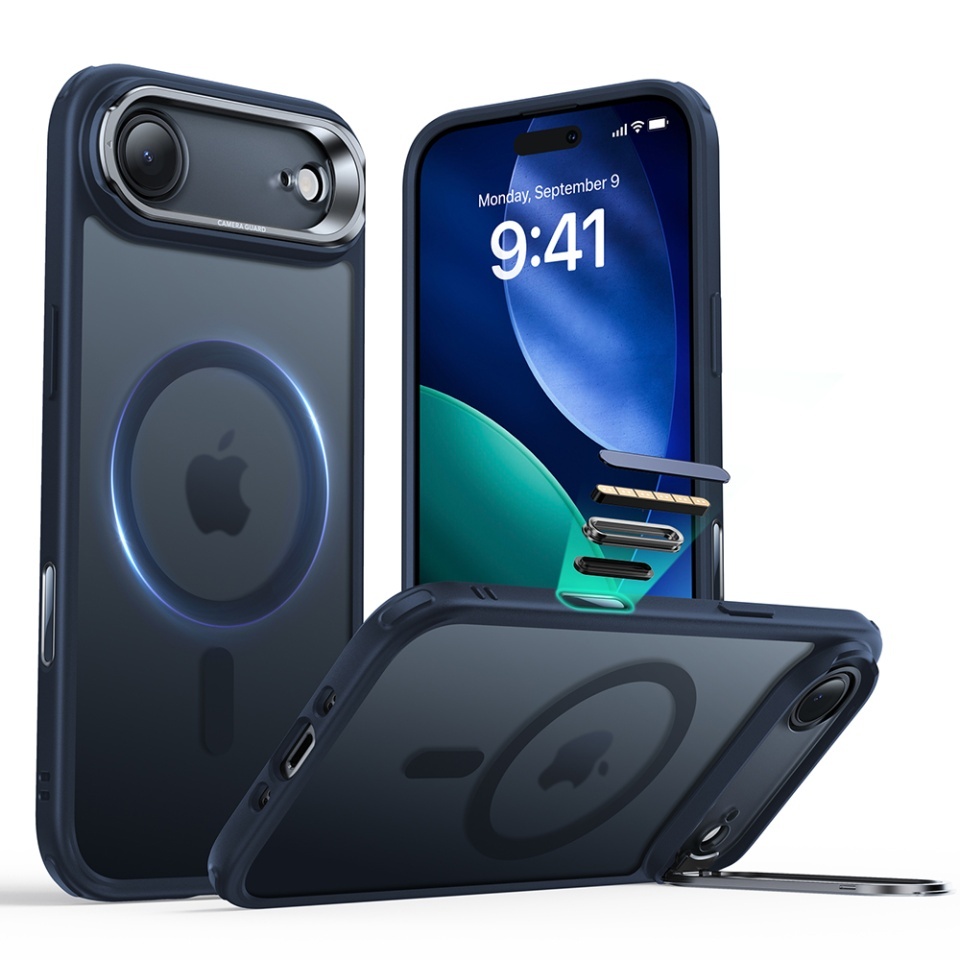 Husa pentru iPhone Air, slim, ESR Classic Hybrid HaloLock Kickstand, Bleu