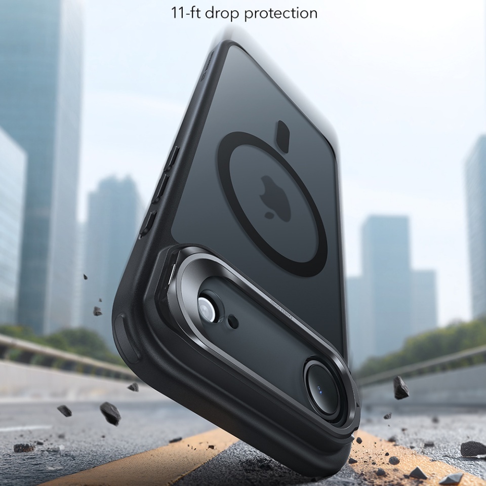 Husa pentru iPhone Air, slim, ESR Classic Hybrid HaloLock Kickstand, Negru frost - 1 | YEO