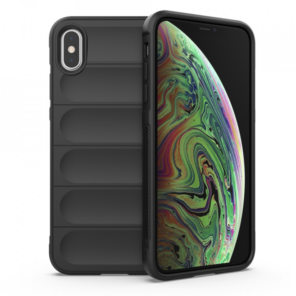 Husa pentru iPhone X, iPhone 10 / XS eleganta, din silicon mat, SKDR Vogue - Negru