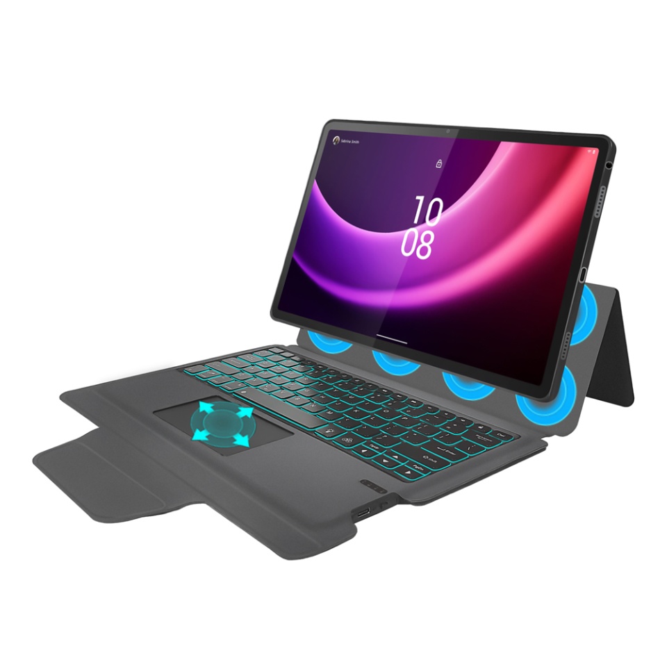Husa pentru Lenovo Tab P11 Gen 2 11.5 cu Tastatura Bluetooth si Protectie 360°, SKDR TabTop Pro - Negru - 2 | YEO