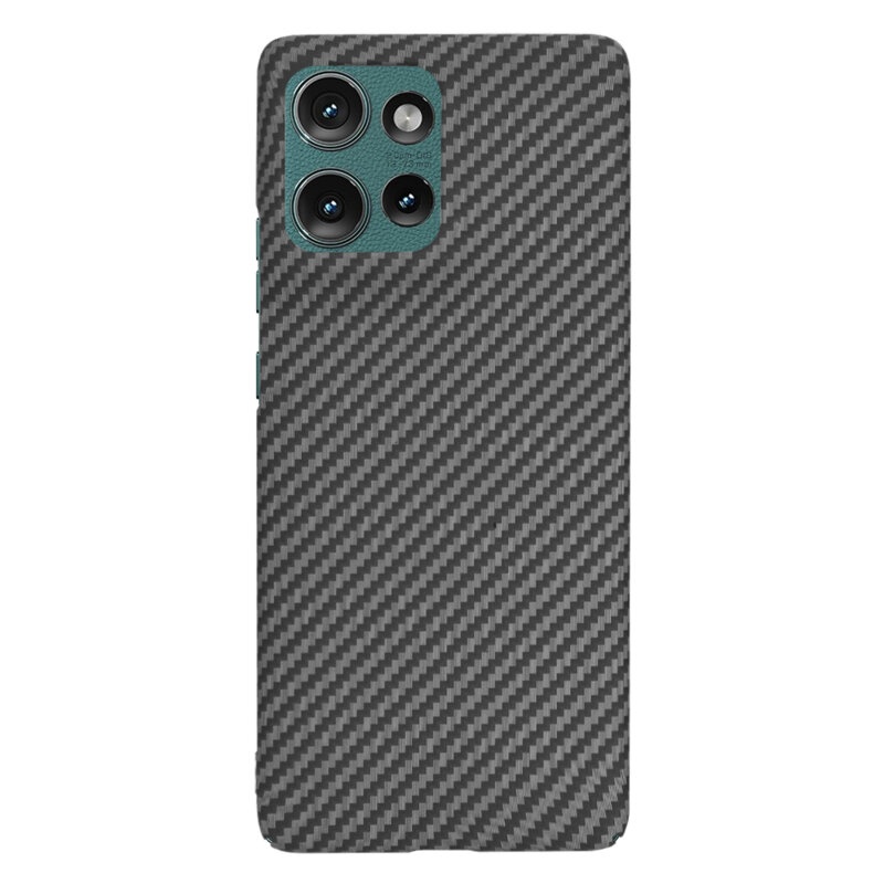 Husa pentru Motorola Edge 50, Finisaj Premium cu Textura de Carbon, Design Elegant, SKDR CarbonFlex - Negru - 1 | YEO