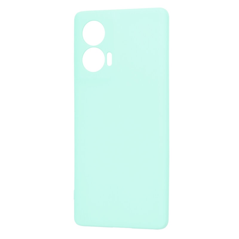 Husa pentru Motorola Edge 50 Fusion din Silicon Catifelat, Protectie Premium, Skyddar SoftElegance - Turcoaz - 3 | YEO