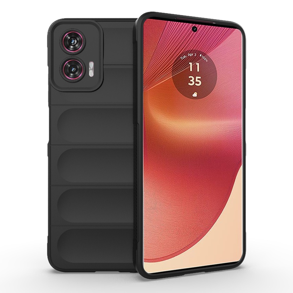 Husa pentru Motorola Edge 50 Fusion eleganta, din silicon mat, SKDR Vogue - Negru