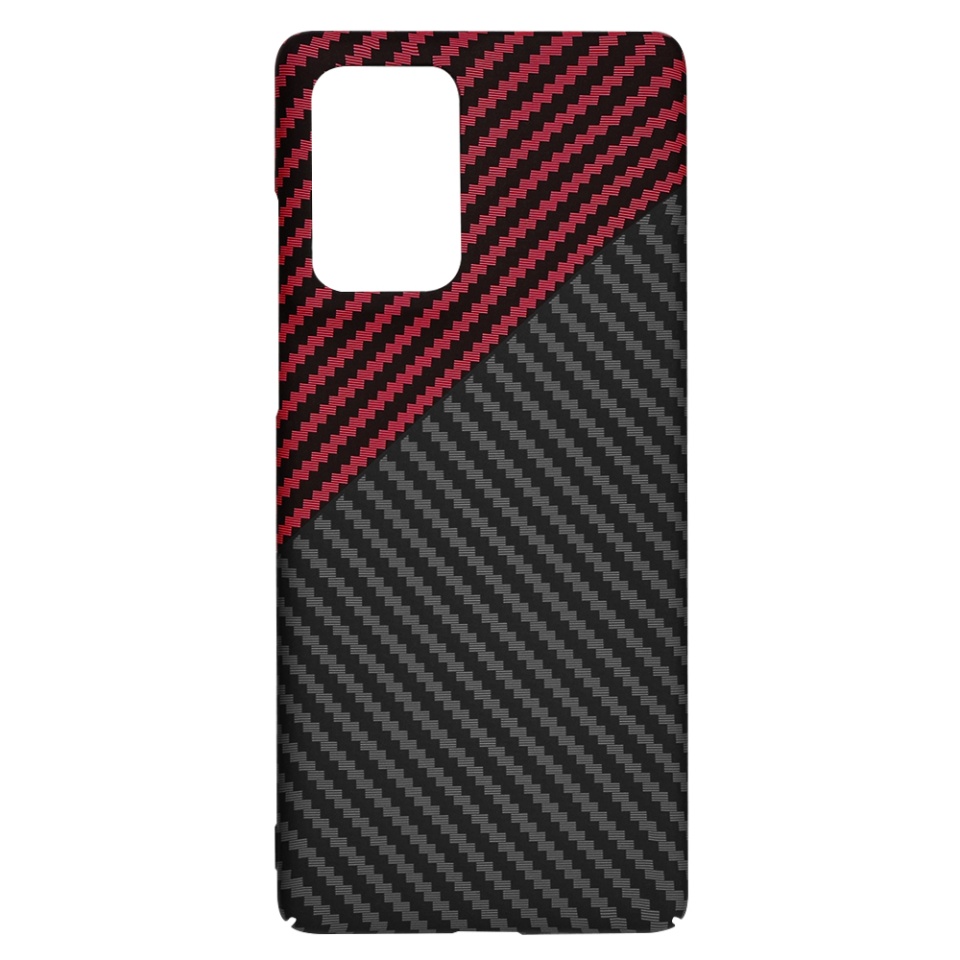 Husa pentru Motorola Edge 50 Fusion, Finisaj Premium cu Textura de Carbon, Design Elegant, SKDR CarbonFlex - Rosu inchis - 1 | YEO