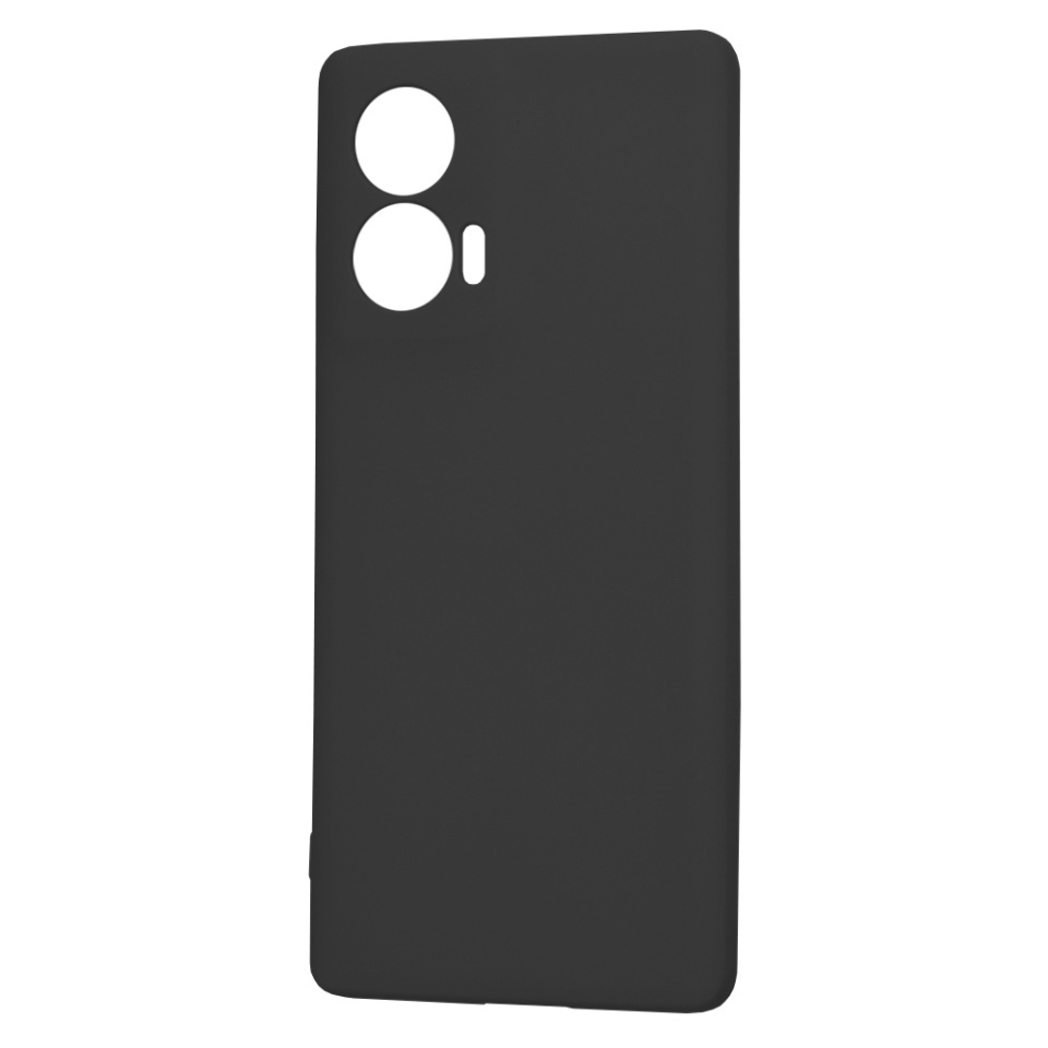 Husa pentru Motorola Edge 50 Fusion, SKYDDAR INNOVATION, din Silicon Catifelat, SoftElegance, set cu sticker, Negru - 3 | YEO