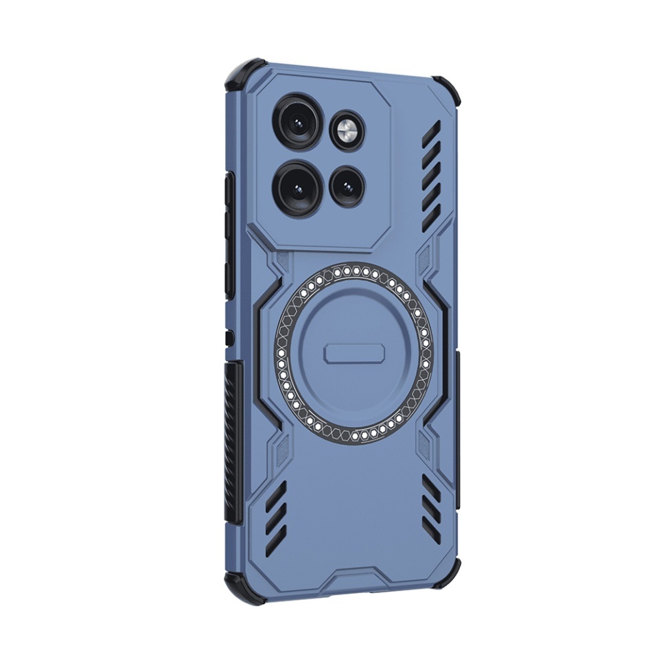 Husa pentru Motorola Edge 50 Neo / ThinkPhone 25, SKYDDAR INOVATION, ArmorMag, Magsafe, set cu sticker, Albastru - 2 | YEO