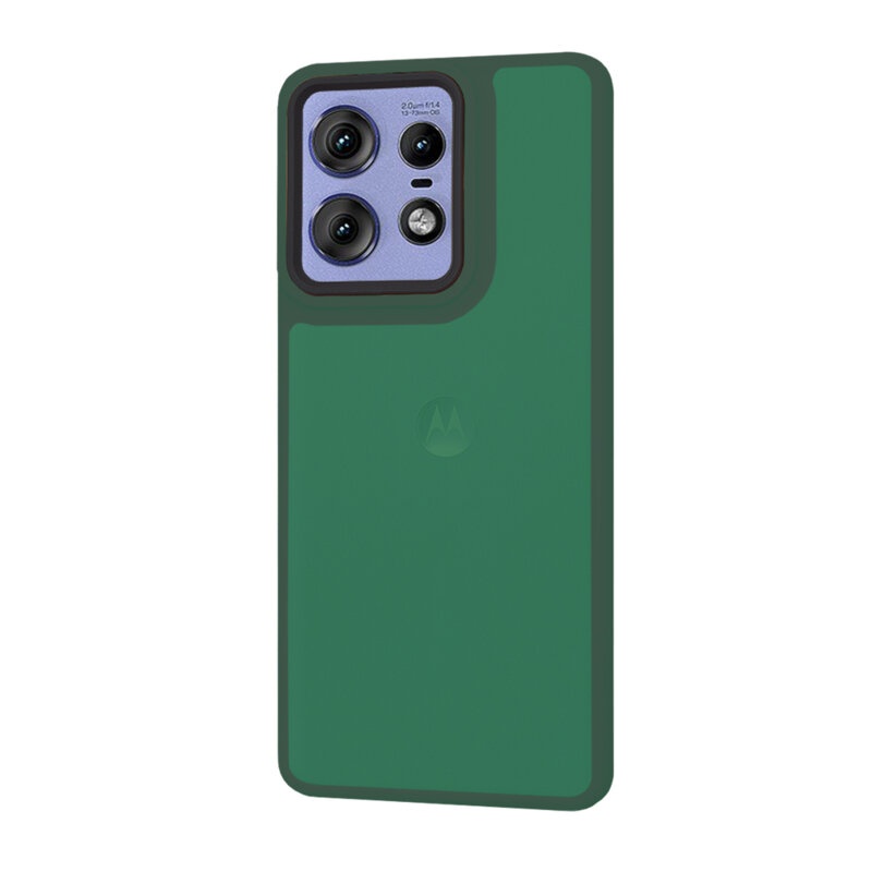 Husa pentru Motorola Edge 50 Pro, ce Absoarbe Cele mai Aspre Socuri, Skyddar Frosted - Verde inchis - 2 | YEO