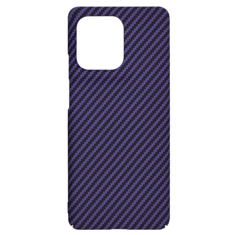Husa pentru Motorola Edge 50 Pro, SKYDDAR INNOVATION, textura carbon, Carbonite FiberShell, set cu sticker, Mov, - 3 | YEO