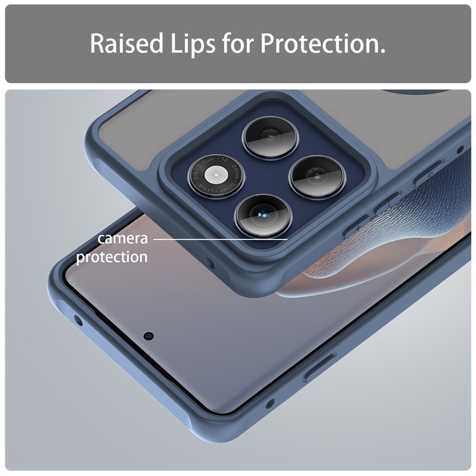 Husa pentru Motorola Edge 60 Pro, SKYDDAR INNOVATION, HaloFrost MagSafe II, Antisoc, set cu sticker, Bleumarin - 3 | YEO
