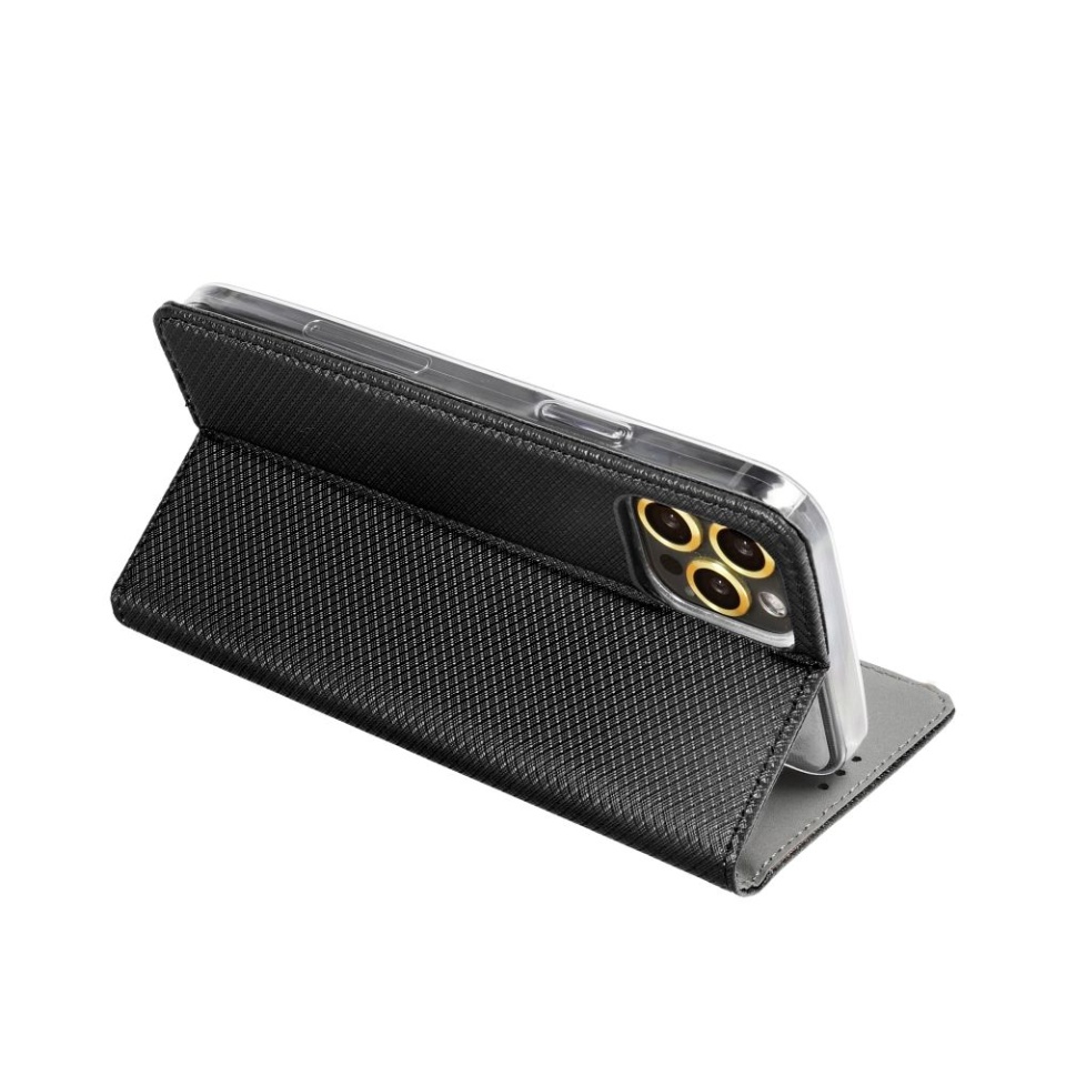 Husa pentru Motorola G75, cu Inchidere Magnetica, SKDR Case Book - Negru - 3 | YEO