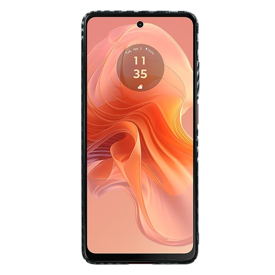 Husa pentru Motorola Moto G04 / Moto G24 / Moto G04s / Moto E14, SKYDDAR INNOVATION, textura carbon, Carbonite FiberShell, set cu sticker, Gri, - 1 | YEO