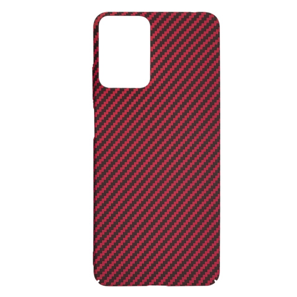 Husa pentru Motorola Moto G04 / Moto G24 / Moto G04s / Moto E14, SKYDDAR INNOVATION, textura carbon, Carbonite FiberShell, set cu sticker, Rosu, - 3 | YEO