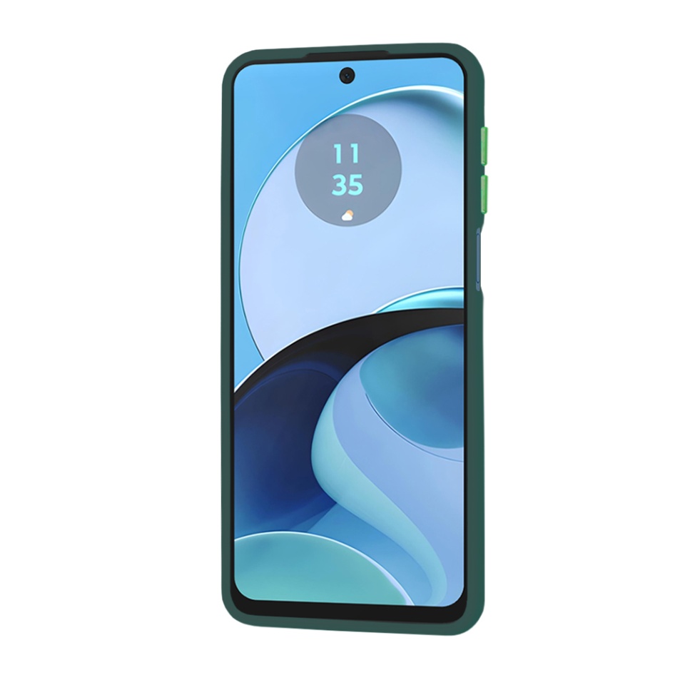 Husa pentru Motorola Moto G14, ce Absoarbe Cele mai Aspre Socuri, Skyddar Frosted - Verde inchis - 2 | YEO