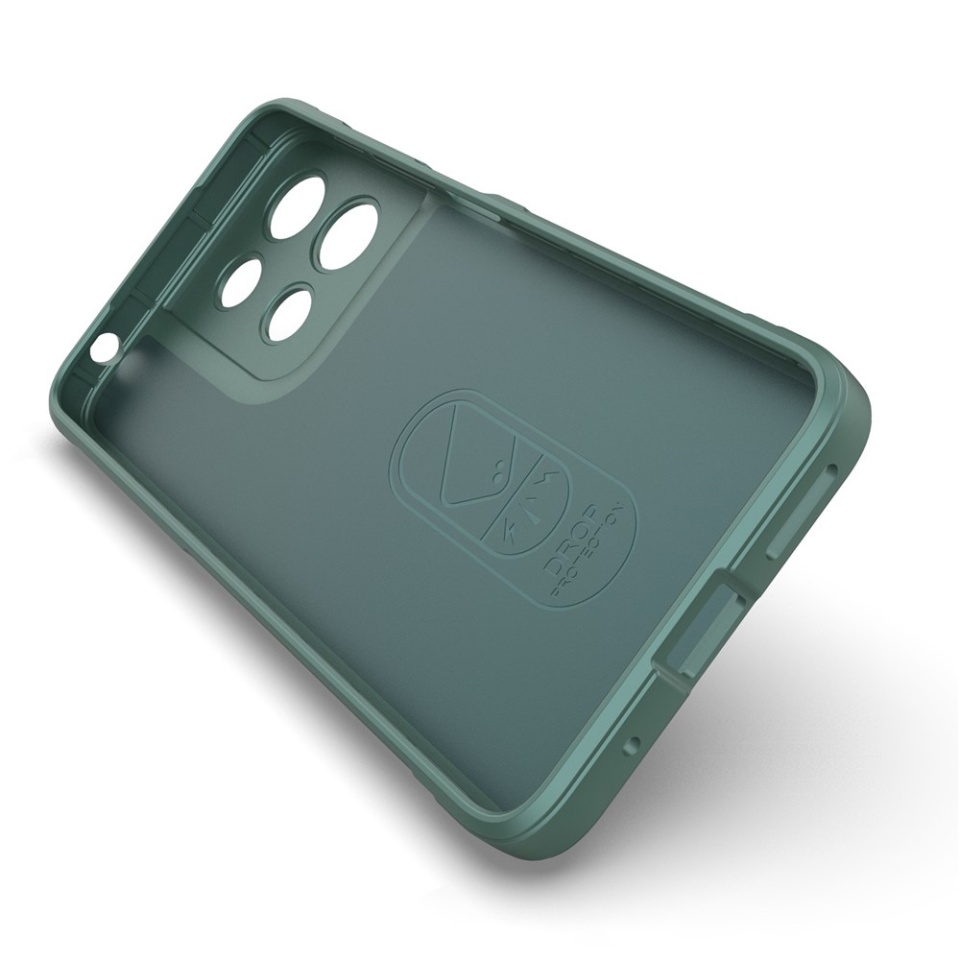 Husa pentru Motorola Moto G15 / Moto G15 Power, SKYDDAR INNOVATION, Magic Shield, din Silicon Mat, set cu sticker, Verde - 2 | YEO