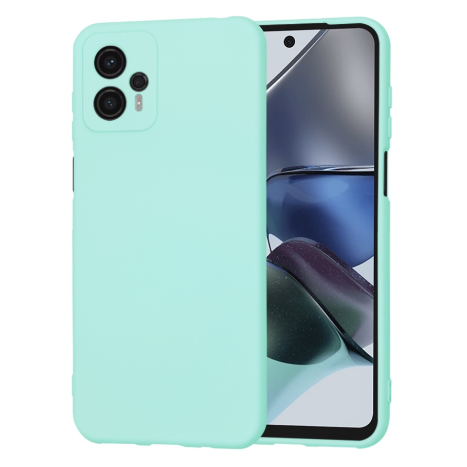 Husa pentru Motorola Moto G23 din Silicon Catifelat, Protectie Premium, Skyddar SoftElegance - Turcoaz