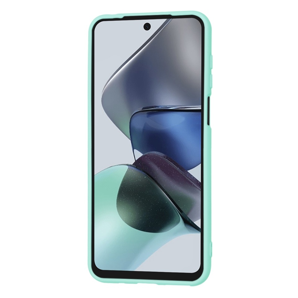 Husa pentru Motorola Moto G23, SKYDDAR INNOVATION, din Silicon Catifelat, SoftElegance, set cu sticker, Turcoaz - 1 | YEO