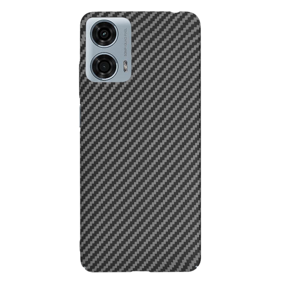 Husa pentru Motorola Moto G24 Power, Finisaj Premium cu Textura de Carbon, Design Elegant, SKDR CarbonFlex - Negru - 2 | YEO