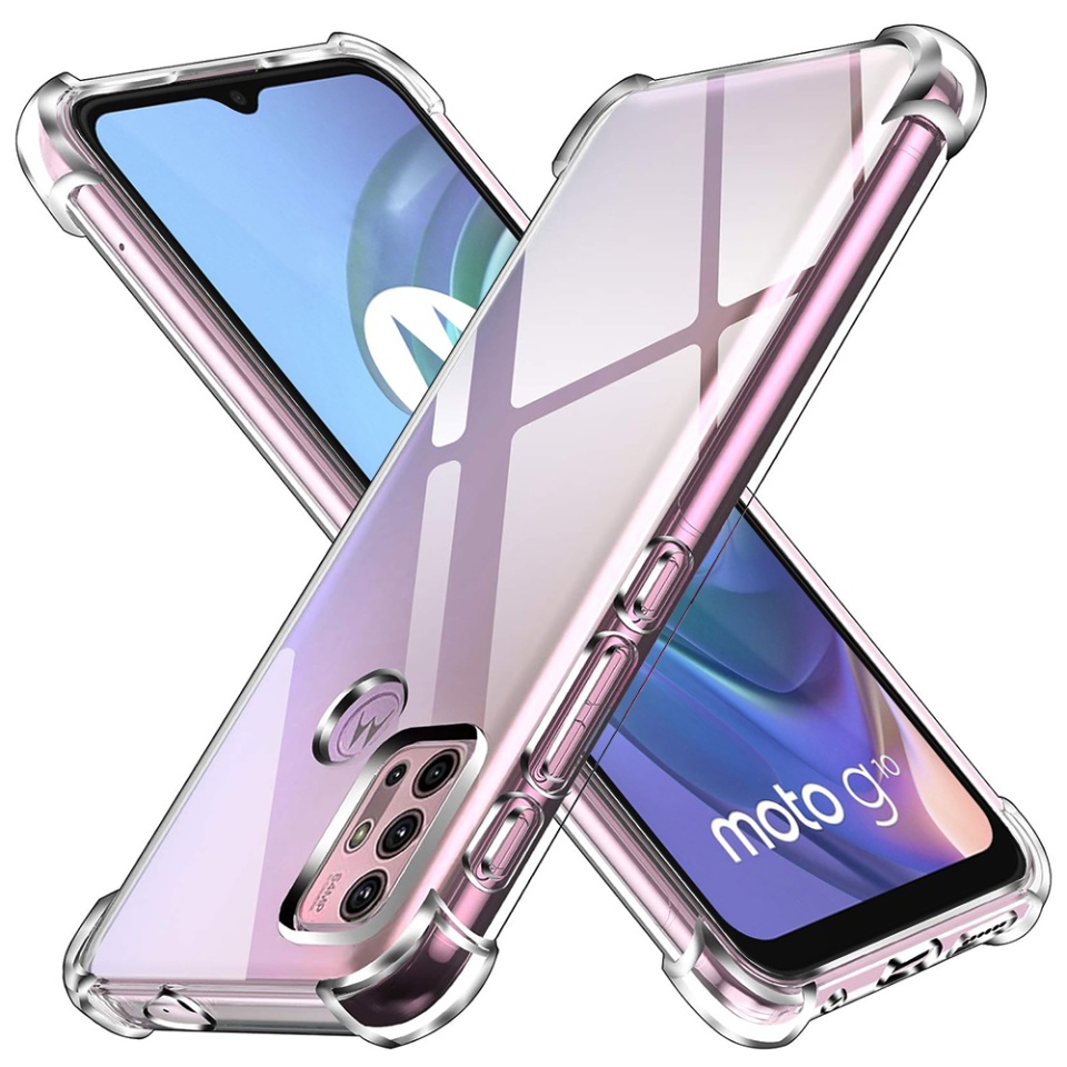 Husa pentru Motorola Moto G30 / Moto G10 / Moto G20 , SKYDDAR INNOVATION, Shockproof Clear din Silicon Slim, Transparenta, set cu sticker