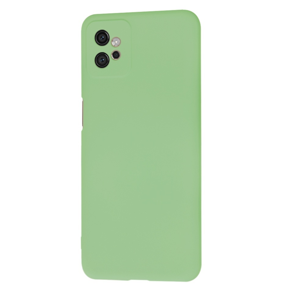 Husa pentru Motorola Moto G32, SKYDDAR INNOVATION, din Silicon Catifelat, SoftElegance, set cu sticker, Verde deschis - 2 | YEO
