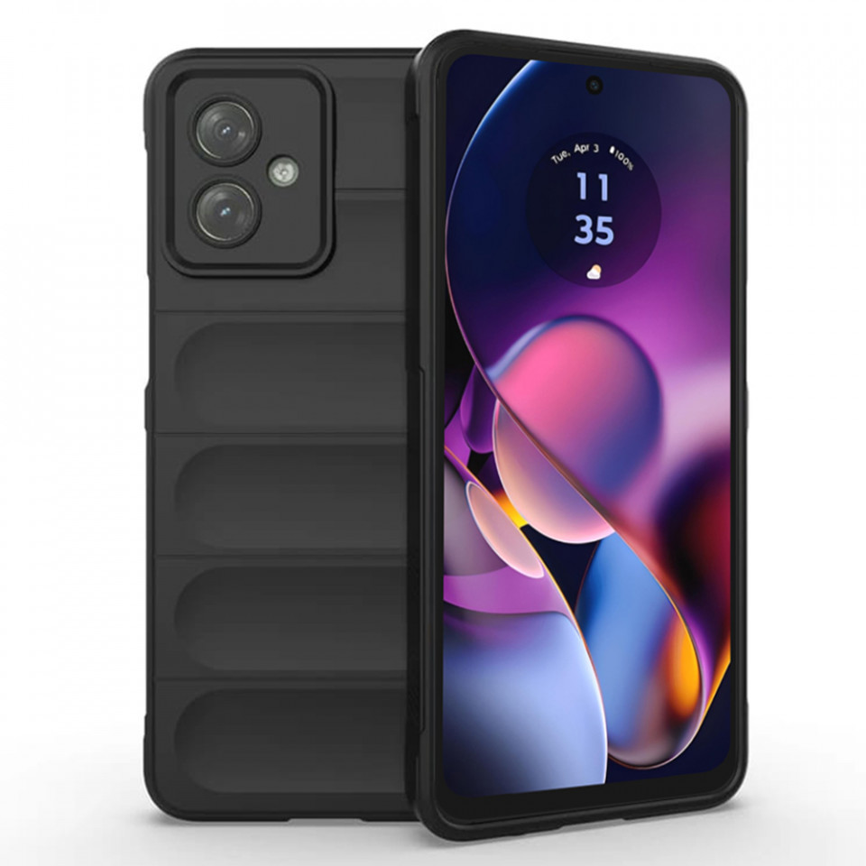 Husa pentru Motorola Moto G54 eleganta, din silicon mat, SKDR Vogue - Negru